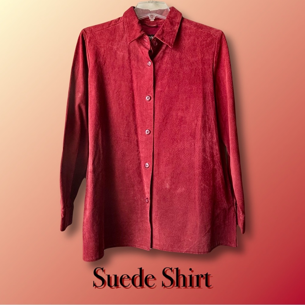 🔴 Classic Red Suede Shirt 🔴